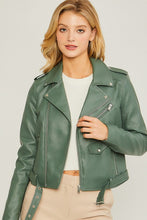 Load image into Gallery viewer, &quot;Envy Me” Faux Leather Biker Jacket
