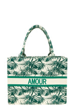 Load image into Gallery viewer, &quot;Amour Tropical” Oblique Statement Book Tote
