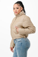 Load image into Gallery viewer, “All About the Puff” Faux Leather Puffer Jacket
