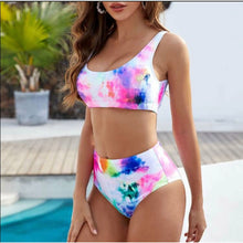 Load image into Gallery viewer, “Color Splash” Two Piece Tie Dye Swimsuit
