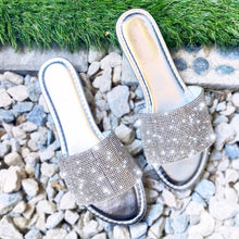 Load image into Gallery viewer, &quot;Diamond Princess&quot; Embellished Slide Sandals
