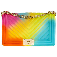 Load image into Gallery viewer, &quot;Rainbow Glam&quot; Chained Jelly Crossbody
