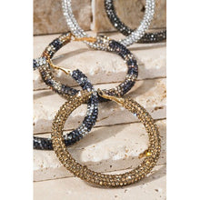 Load image into Gallery viewer, &quot;Hoop Dreams&quot; Rhinestone Hoop Earrings
