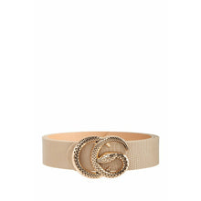 Load image into Gallery viewer, &quot;Chic Glam&quot; Textured Logo Snake Belt
