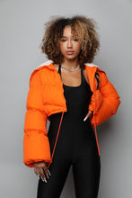 Load image into Gallery viewer, “Fill in the Blank” Cropped Puffer Jacket
