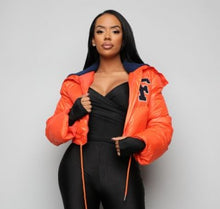 Load image into Gallery viewer, “Fill in the Blank” Cropped Puffer Jacket
