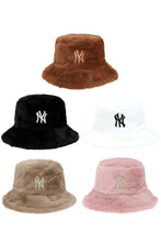 Load image into Gallery viewer, &quot;Keep it Cute&quot; NY Embroidered Fur Bucket Hat
