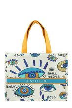 Load image into Gallery viewer, &quot;Good Vibes Amour” Oblique Statement Book Tote
