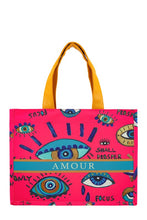 Load image into Gallery viewer, &quot;Good Vibes Amour” Oblique Statement Book Tote
