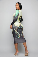 Load image into Gallery viewer, &quot;Look but Don&#39;t Touch&quot; Print Midi Dress
