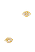 Load image into Gallery viewer, &quot;Smooches&quot; Gold Dipped Pave Kiss Earrings
