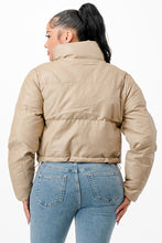 Load image into Gallery viewer, “All About the Puff” Faux Leather Puffer Jacket
