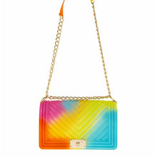 Load image into Gallery viewer, &quot;Rainbow Glam&quot; Chained Jelly Crossbody
