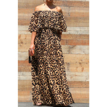 Load image into Gallery viewer, &quot;Giving the Cold Shoulder&quot; Pleated Maxi Dress
