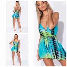 Load image into Gallery viewer, “It’s Play Time” Tie Wrap Front Romper

