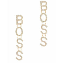 Load image into Gallery viewer, “Boss Status” Crystal Drop Earrings
