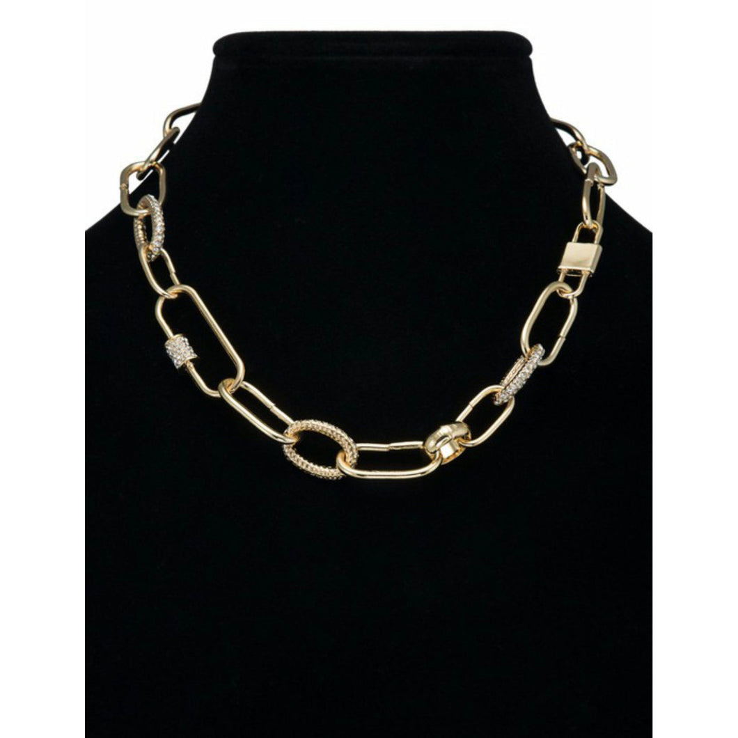 “Locked & Lit” Gold Link Necklace