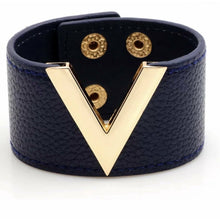 Load image into Gallery viewer, “Deep V” Faux Leather Bracelet

