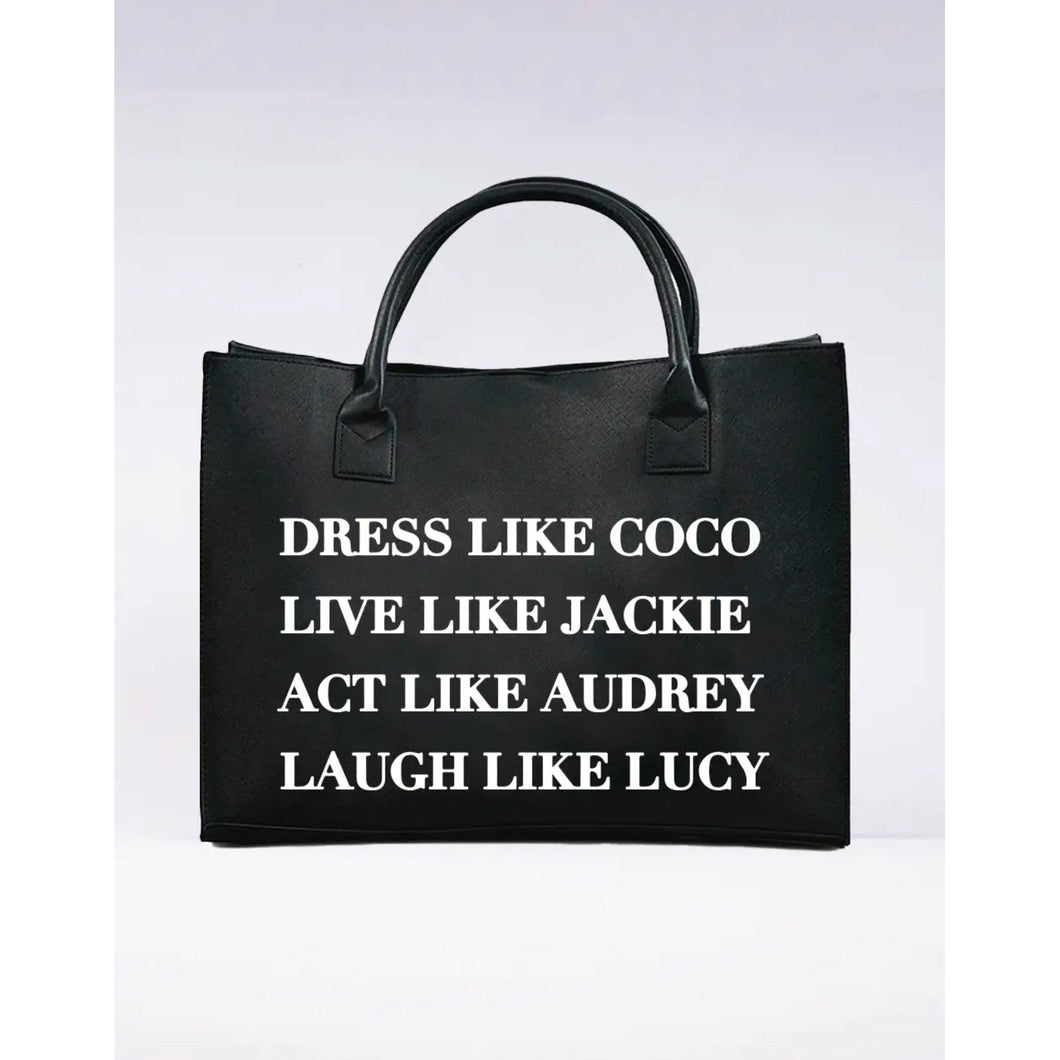 “Celebrity Life” Black Tote Bag