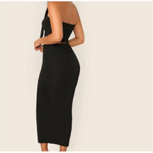 Load image into Gallery viewer, “Minimalistic Tendencies” Two Piece Crop Top Skirt Set
