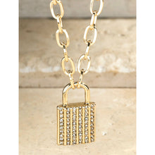Load image into Gallery viewer, “Locked &amp; Lit” Pavé Necklace
