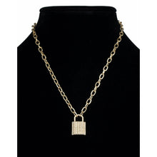 Load image into Gallery viewer, “Locked &amp; Lit” Pavé Necklace
