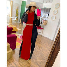 Load image into Gallery viewer, “Night Out” Open Side Split Cowl Neck Sweater Dress
