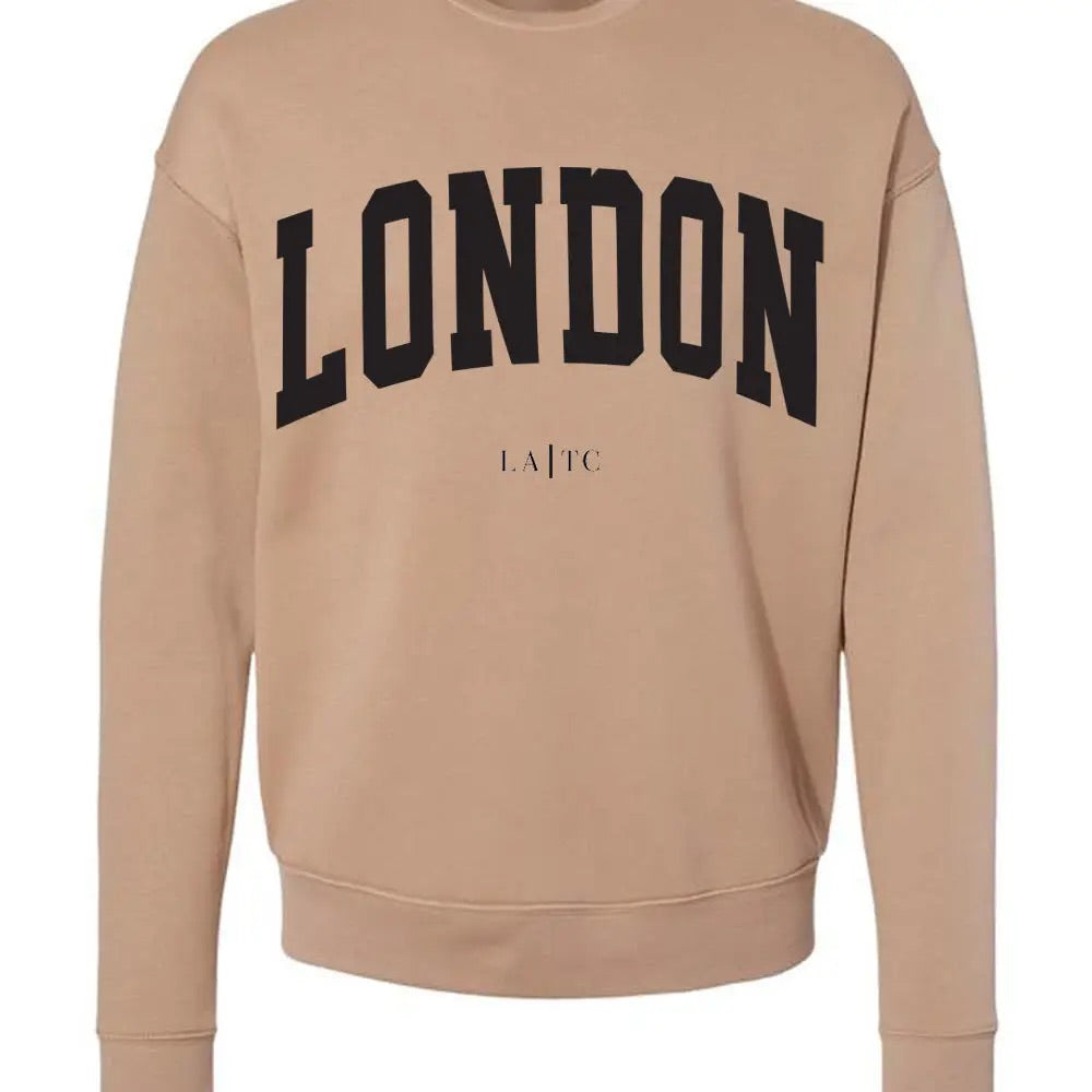 “London” Tan Graphic Sweatshirt