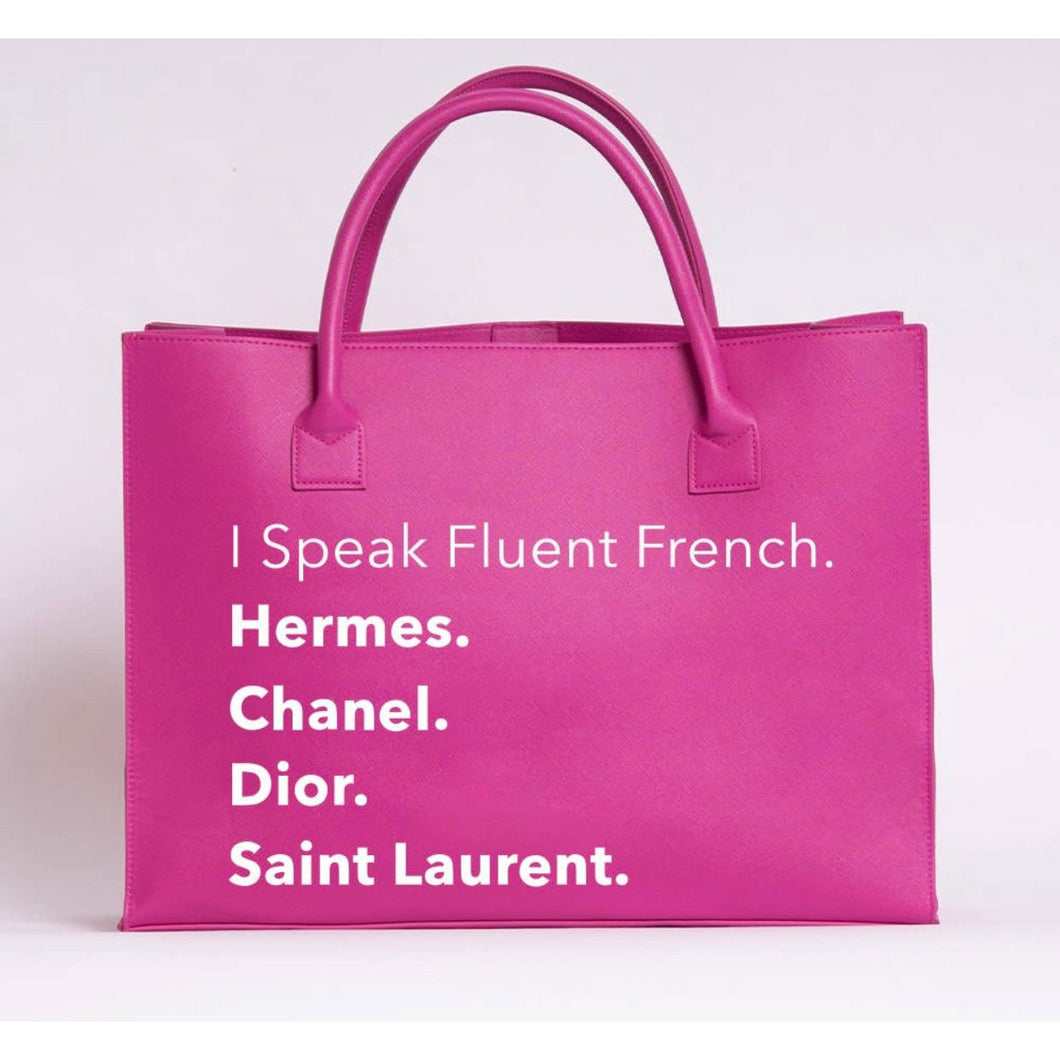 “Designer Language-Fluent French” Tote Bag