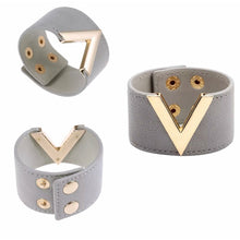 Load image into Gallery viewer, “Deep V” Faux Leather Bracelet
