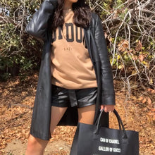 Load image into Gallery viewer, “London” Tan Graphic Sweatshirt
