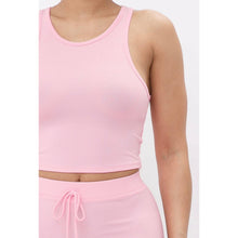 Load image into Gallery viewer, “ Sweet Heat” Two Piece Cropped &amp; Ribbed Short Set
