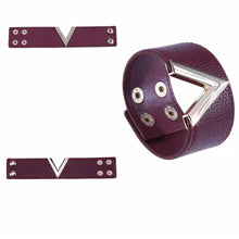 Load image into Gallery viewer, “Deep V” Faux Leather Bracelet
