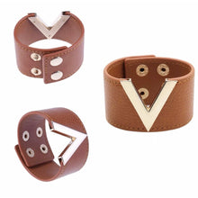 Load image into Gallery viewer, “Deep V” Faux Leather Bracelet
