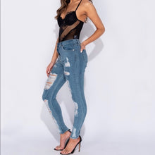 Load image into Gallery viewer, &quot;Lets Get Ripped&quot; High Waist Denim
