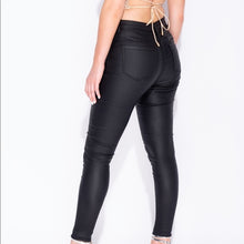 Load image into Gallery viewer, &quot;Show Stopper&quot; Leather Look Zippered Jeggings
