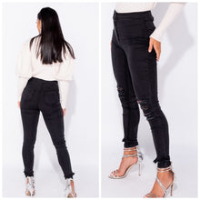 Load image into Gallery viewer, &quot;Complete Destruction&quot; Black Skinnies

