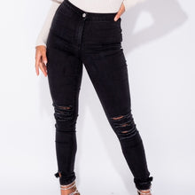 Load image into Gallery viewer, &quot;Complete Destruction&quot; Black Skinnies
