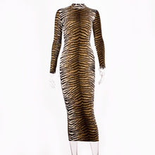 Load image into Gallery viewer, &quot;Tigress&quot; Animal Print Midi Dress

