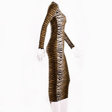 Load image into Gallery viewer, &quot;Tigress&quot; Animal Print Midi Dress
