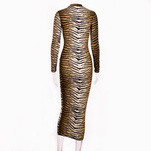 Load image into Gallery viewer, &quot;Tigress&quot; Animal Print Midi Dress
