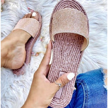 Load image into Gallery viewer, &quot;Bling Me Baby&quot; Rose Gold Slide by Bamboo
