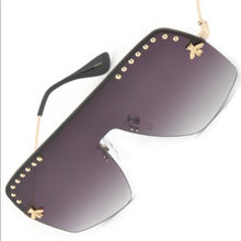 Load image into Gallery viewer, &quot;Bee Chic&quot; Semi Rimless Flat Top Sunnies
